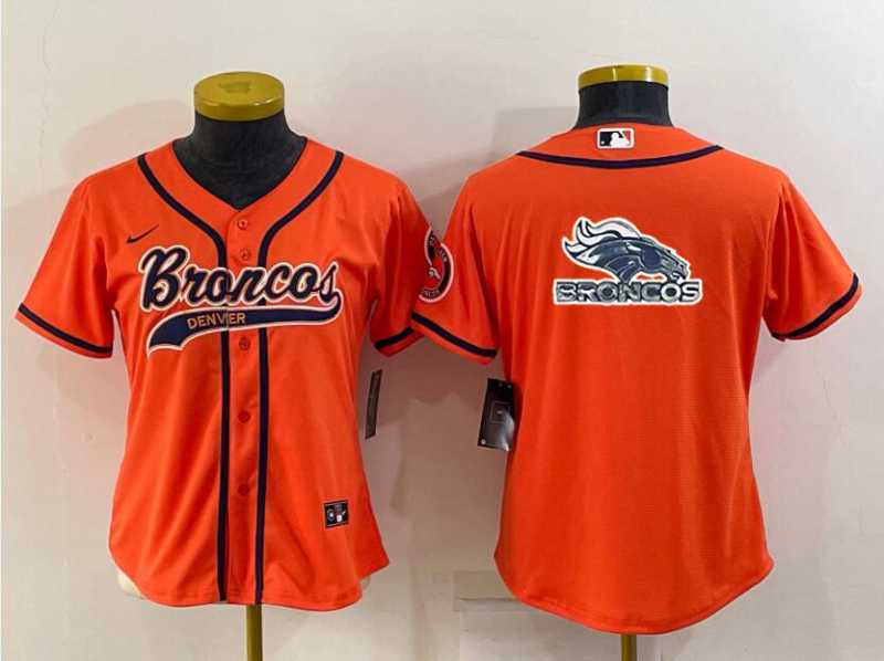 Women's Denver Broncos Orange Team Big Logo With Patch Cool Base Stitched Baseball Jersey,We sell and wholesale Women's Denver Broncos Orange Team Big Logo With Patch Cool Base Stitched Baseball Jersey on line form chian!